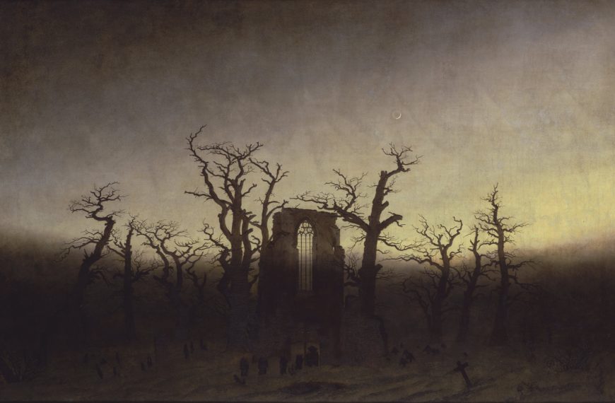 Abbey among Oak Trees by Caspar David Friedrich