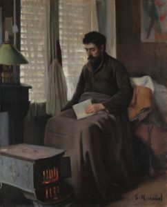 Ramon Canudas, sick convalescent by Santiago Rusiñol
