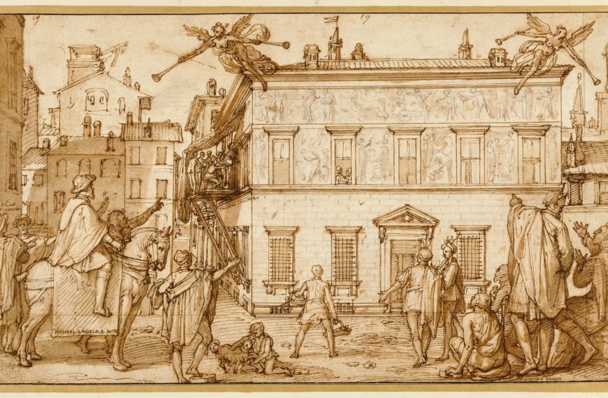 Taddeo Decorating the Facade of Palazzo Mattei by Federico Zuccariabout